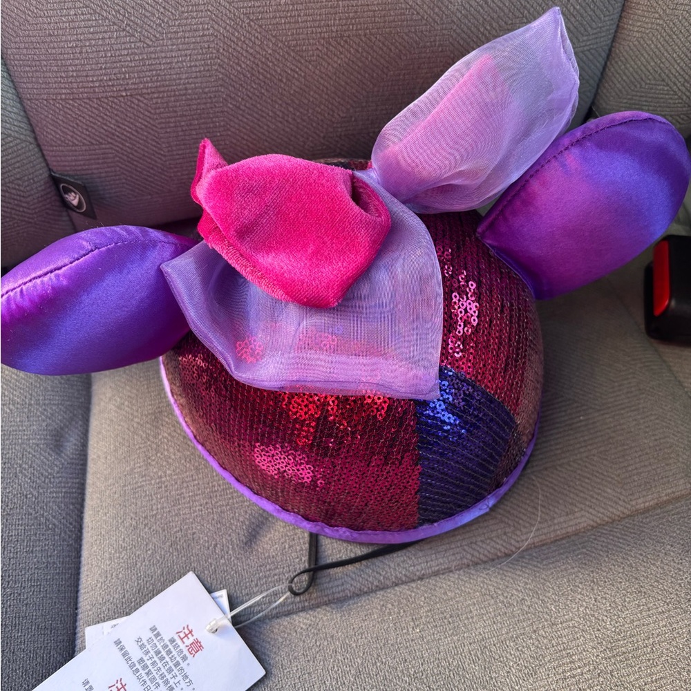 Disney Ears Pink/ Purple Glitter